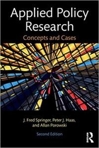 Applied policy research:concepts and cases/ Haas.J