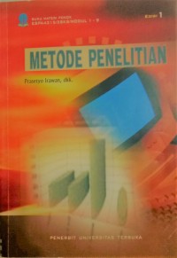 Metode penelitian/ Prasetyo Irawan