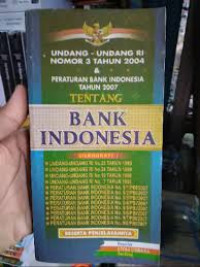 Image of Undang undang RI nomor 3 tahun 2004 tentang bank indonesia/